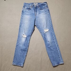 Levi's Wedgie distressed Crop Jeans Sz 27